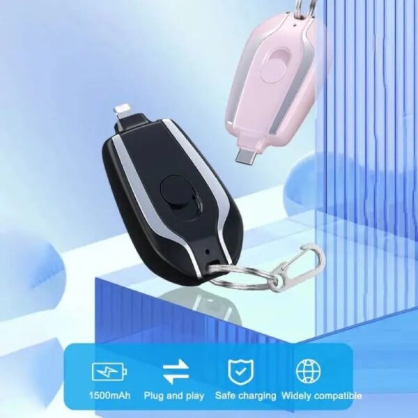 Keychain Portable Charger, Power Bank I Phone/type C Battery charger, Ultra