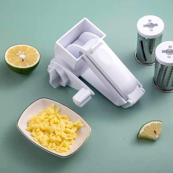 Rotary Cheese Grater, Manual Handheld Cheese Grater With Stainless Steel Drum For Grating Hard Cheese Chocolate Nuts Kitchen Tool(random Color )