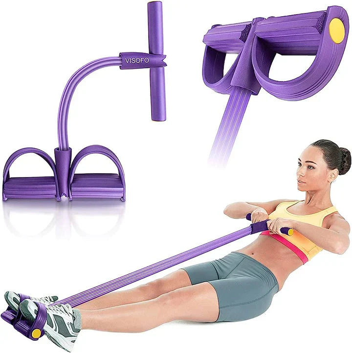 4 Tube Elastic Pull Rope Tummy Trimmer band.