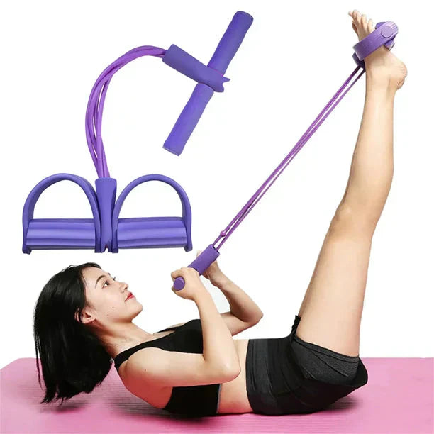 4 Tube Elastic Pull Rope Tummy Trimmer band.