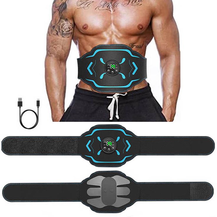 ABS Stimulator Workout Equipment, Ab Machine USB Rechargeable Gear for Abdomen/Arm/Leg, Strength Training Equipment for Men and Women