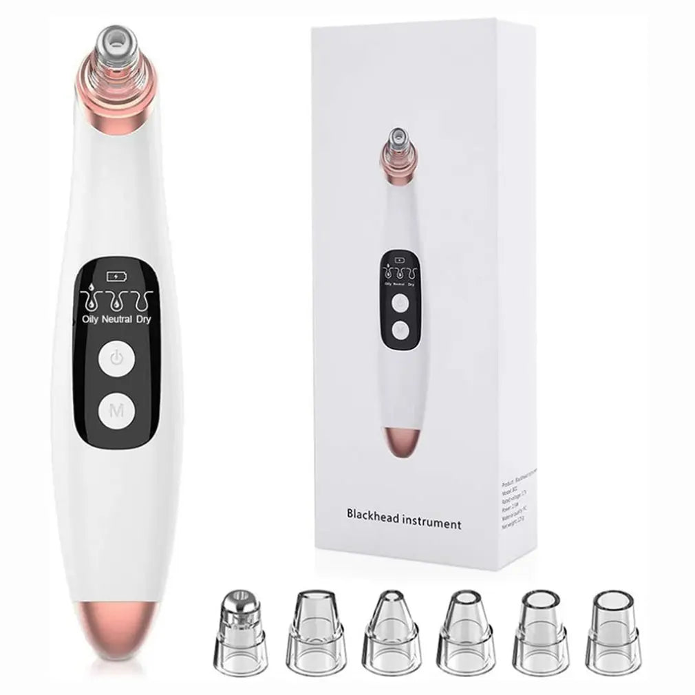 6 in 1 Imported Original Kemai Rechargeable Blackhead Remover Suction Machine and Pore cleanser