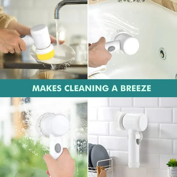 Magic Brush Wireless Battery Cleaning Brush Bathtub Tile Professional Cleaning Brush Housework Kitchen Dishwashing Brush Rechargeable