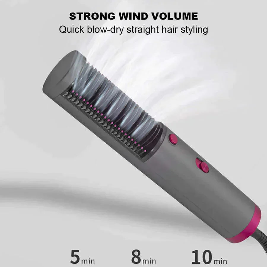 New Hot Air Hair Dryer Brush 3 In 1 Hair Blow Dryer Straightener Volumizer Negative Ion Styler Comb Kit For Wet Dry Hair