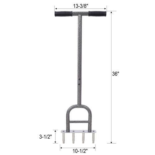 Lawn Coring Aerator, 4 Corer Plug Aerator Tool With Soft Rubber Grip, Manual Grass Aerating Tool, Garden Tool & Cleaning Hand Tool For Loosening Soil And Improving Lawn Health